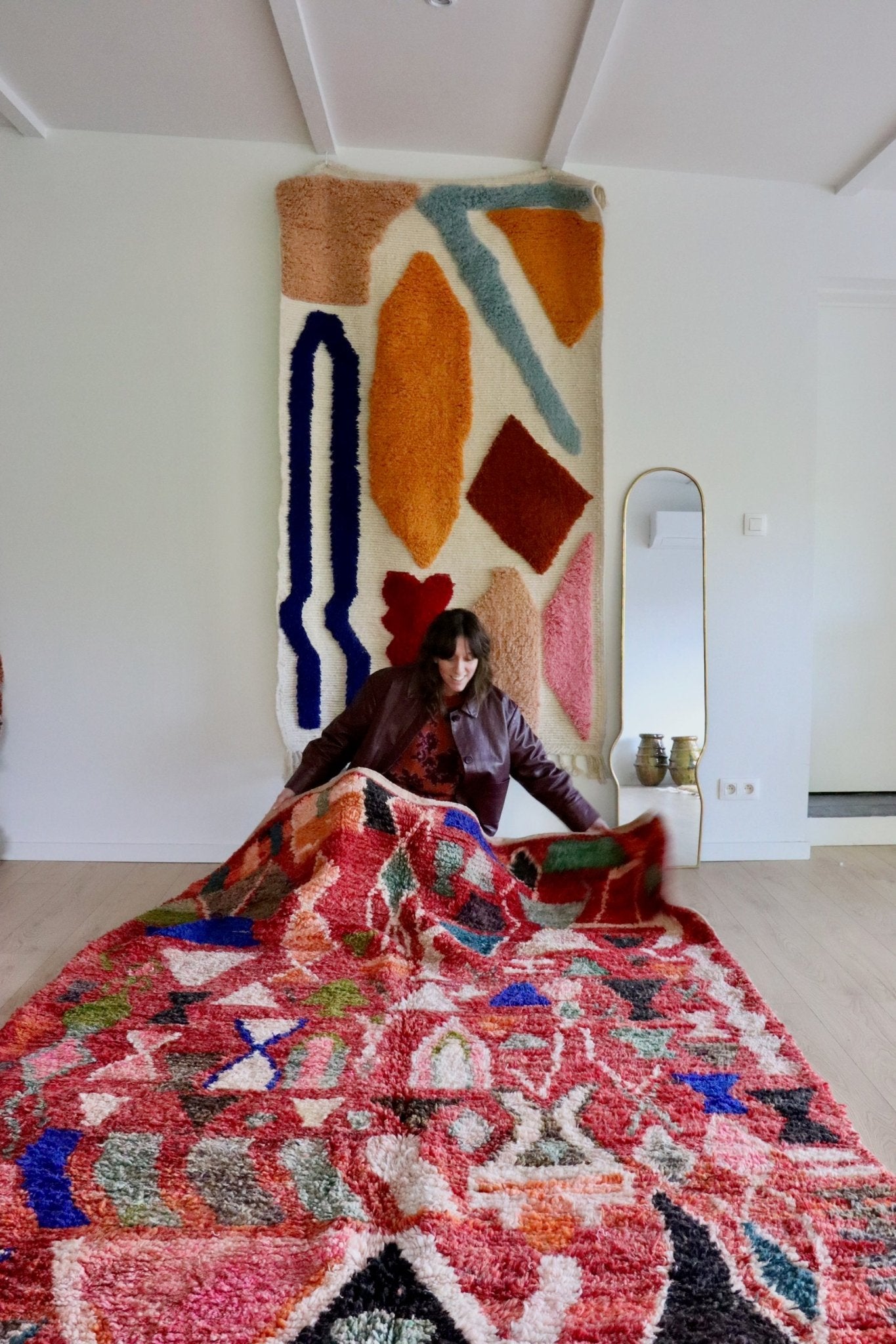 Boujaad Moroccan Colorful Rug (1035) 280x191cm - Majorelle - Tree of Colors