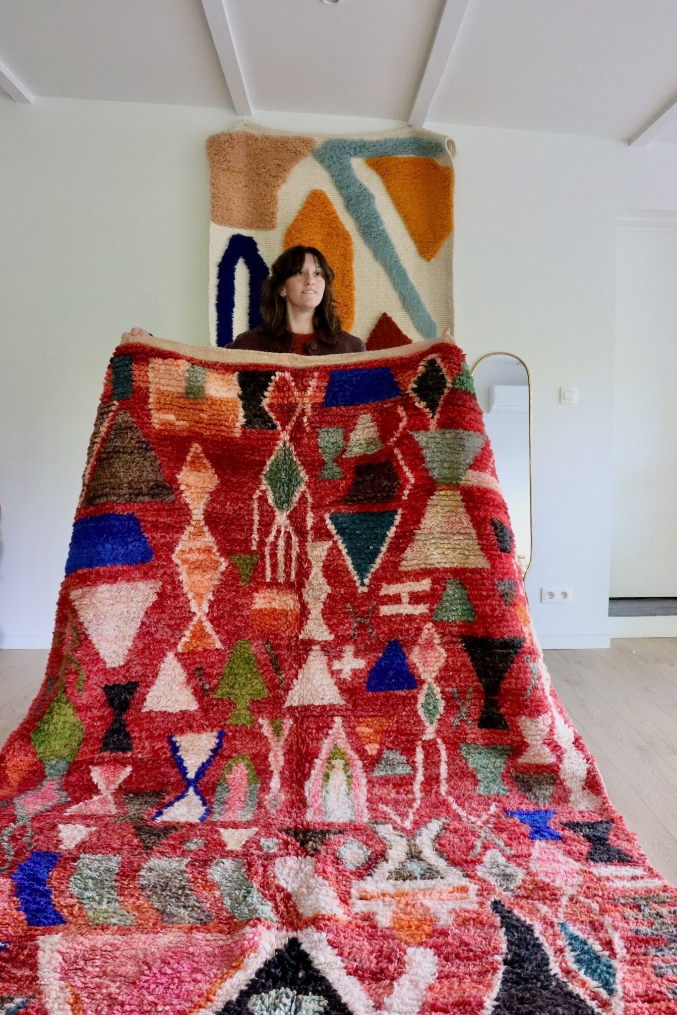 Boujaad Moroccan Colorful Rug (1035) 280x191cm - Majorelle - Tree of Colors