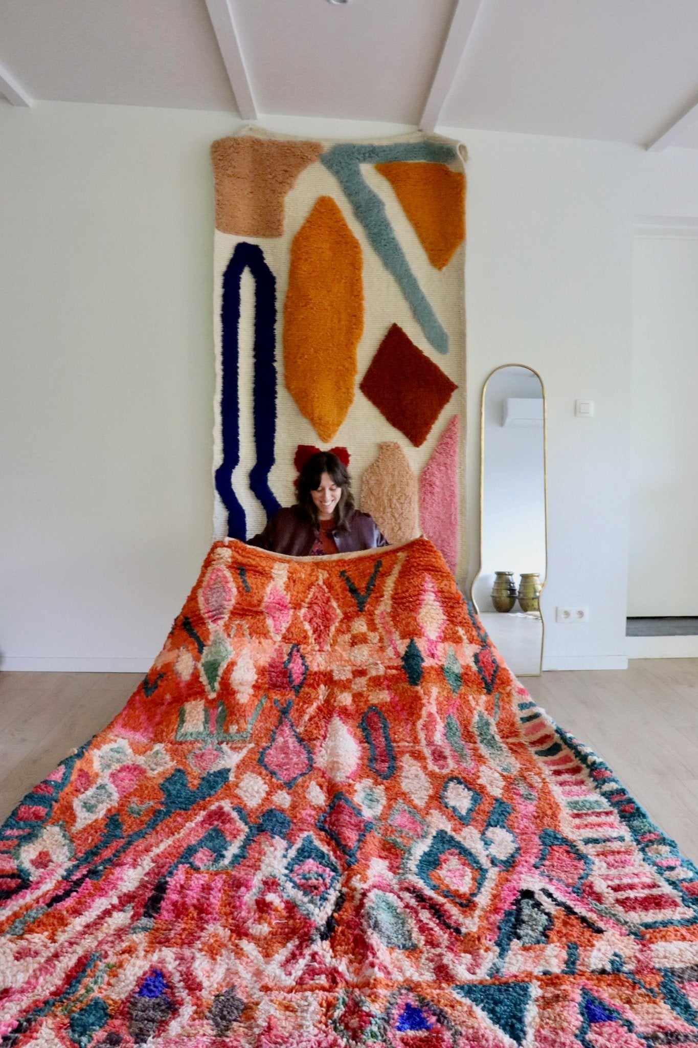 Boujaad Moroccan Colorful Rug (1036) 293x195cm - Burning - Tree of Colors