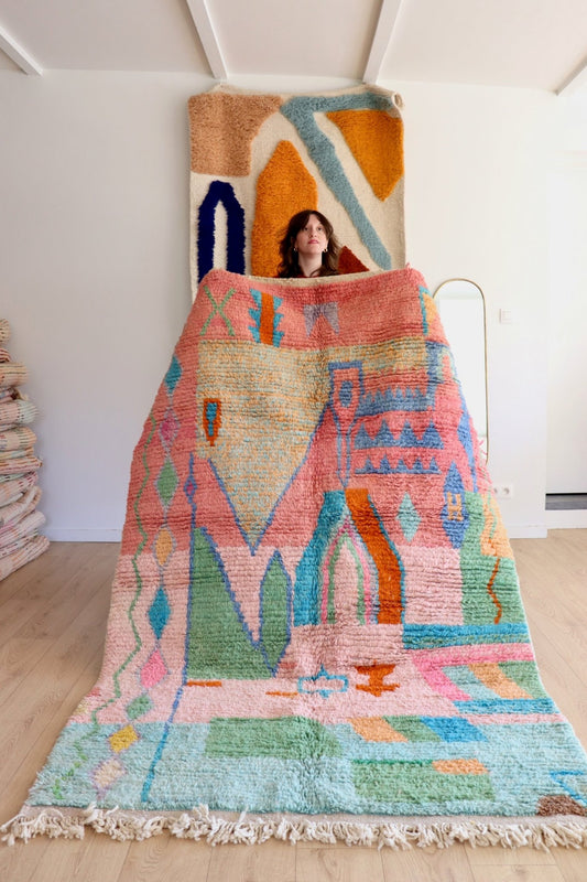 Boujaad Moroccan Colorful Rug (1092) 240x150 - Fairy Garden - Tree of Colors