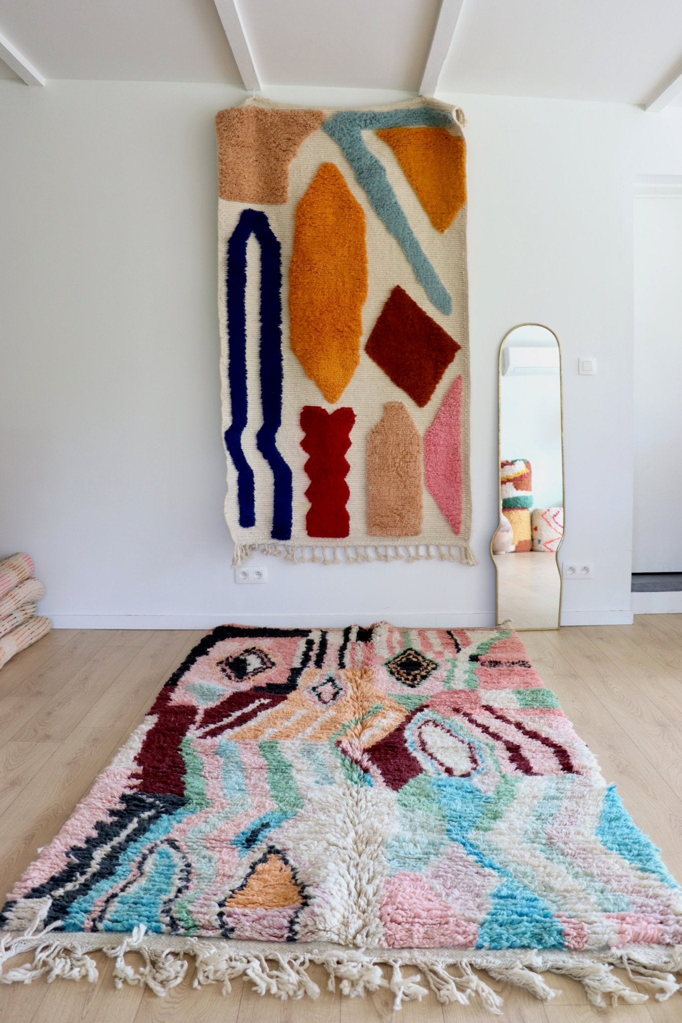 Boujaad Moroccan Colorful Rug (1095) 260x150 - Terracotta - Tree of Colors