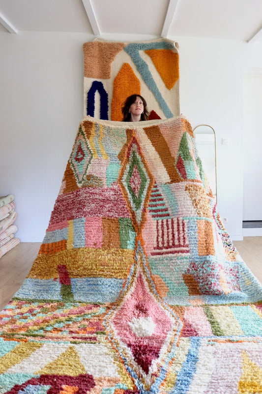 Boujaad Moroccan Colorful Rug (1120) 287x204 - Family - Tree of Colors