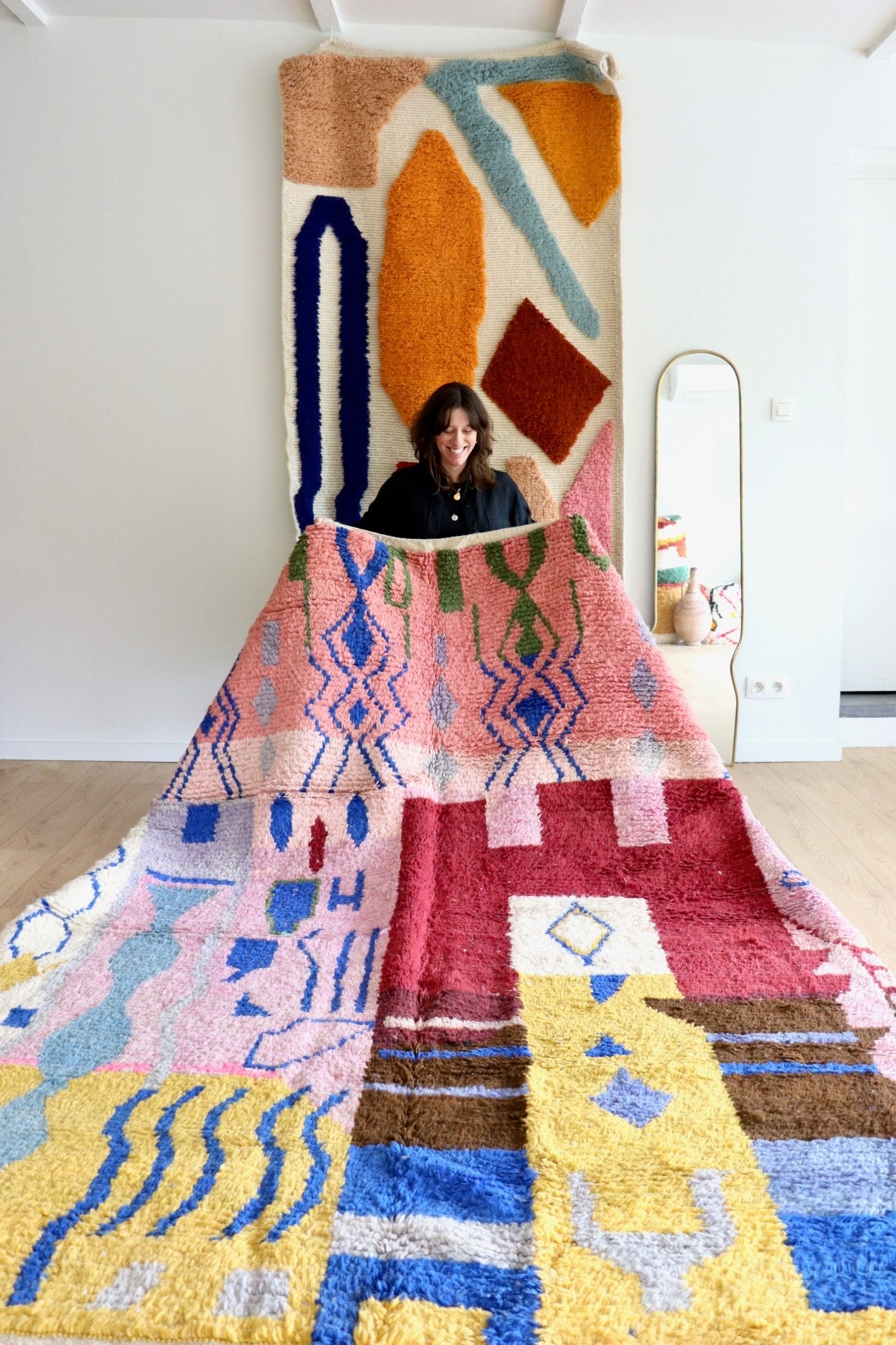 Boujaad Moroccan Colorful Rug (1171) 287x205 - The Castle - Tree of Colors
