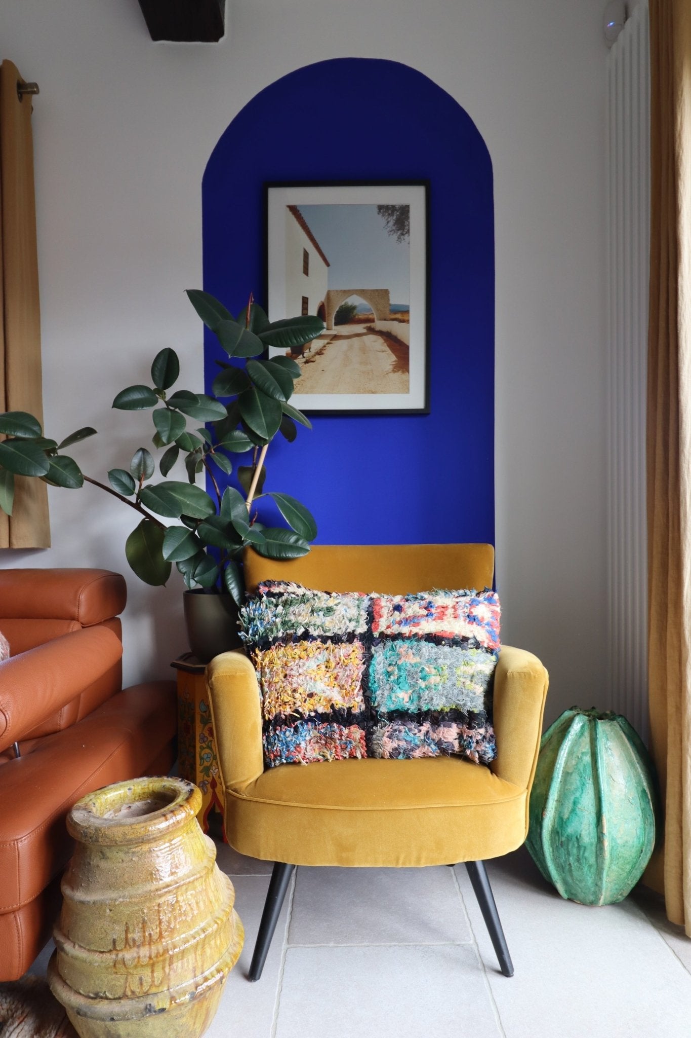 Moroccan Cotton Cushion - 60x40cm - Tree of Colors