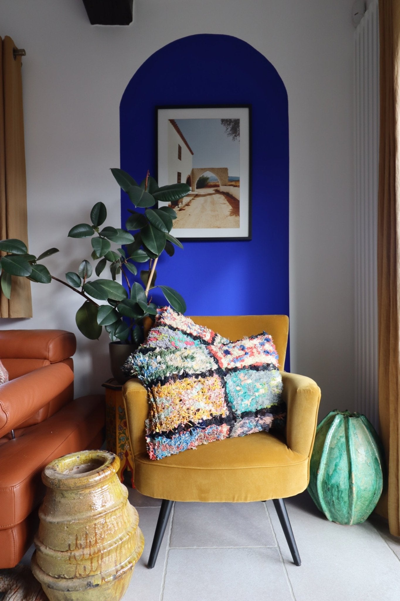 Moroccan Cotton Cushion - 60x40cm - Tree of Colors