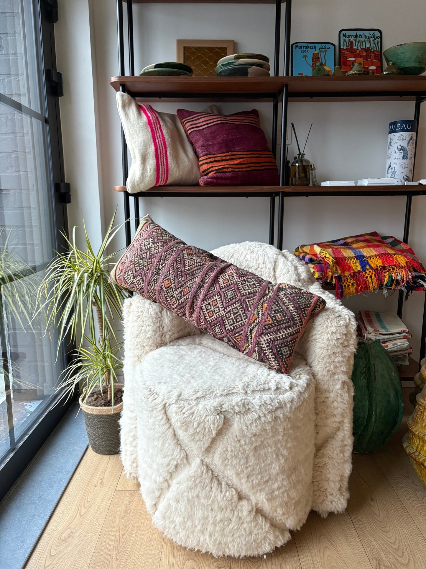 Moroccan Kilim Wool Cushion - Tree of Colors