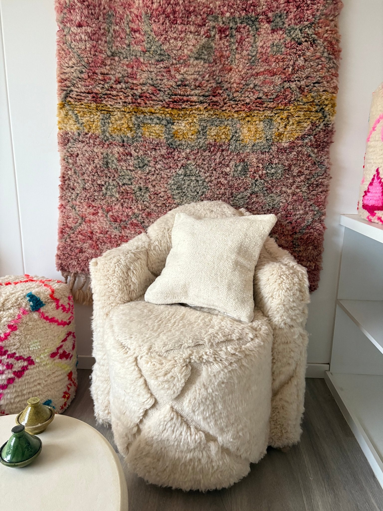 Moroccan Wool Cushion - 40x40cm - Tree of Colors