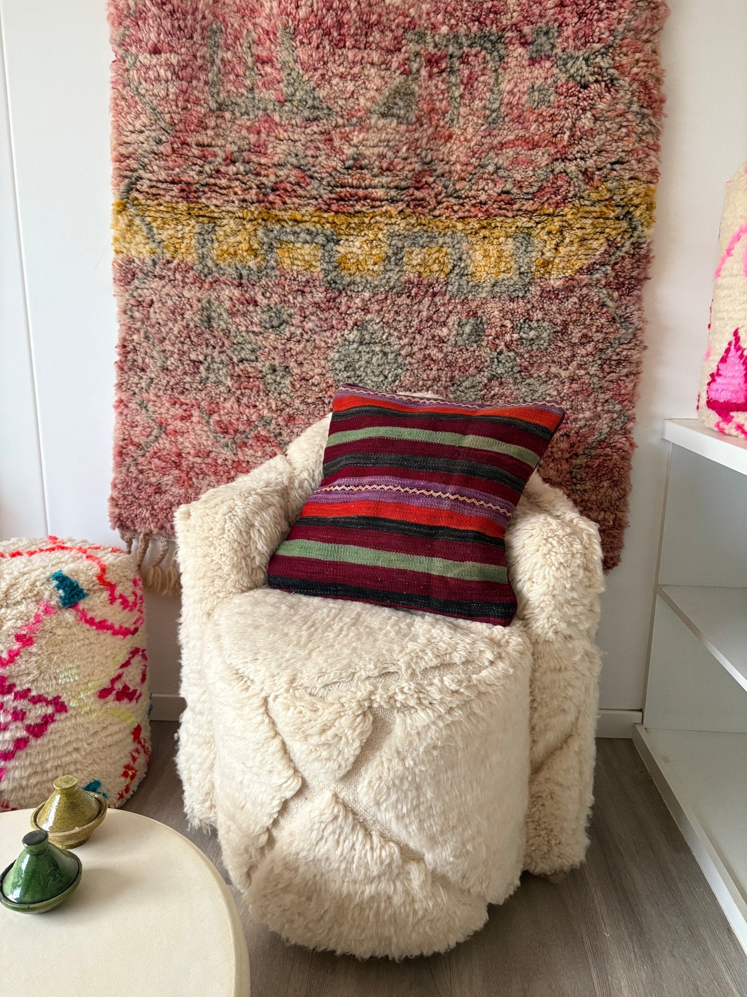 Moroccan Wool Cushion - 45x45cm - Tree of Colors