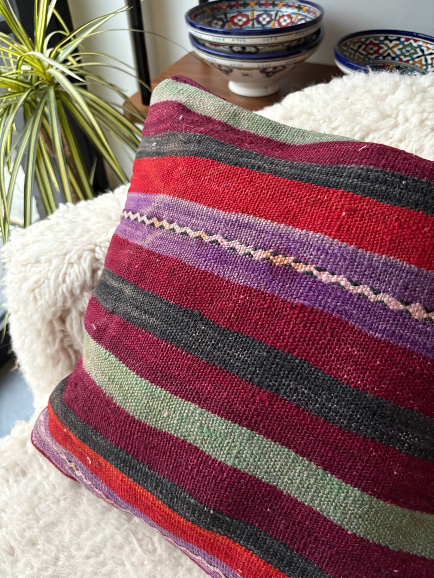 Moroccan Wool Cushion - 45x45cm - Tree of Colors