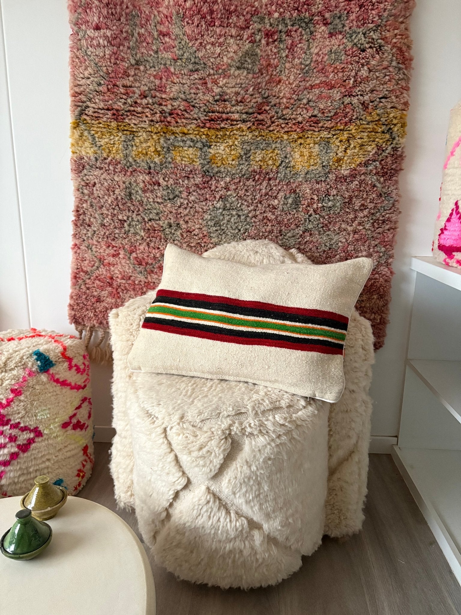 Moroccan Wool Cushion - 60x40cm - Tree of Colors