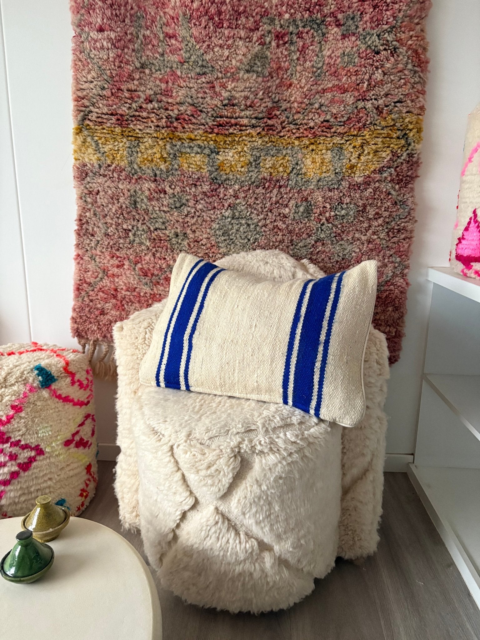 Moroccan Wool Cushion - 60x40cm - Tree of Colors
