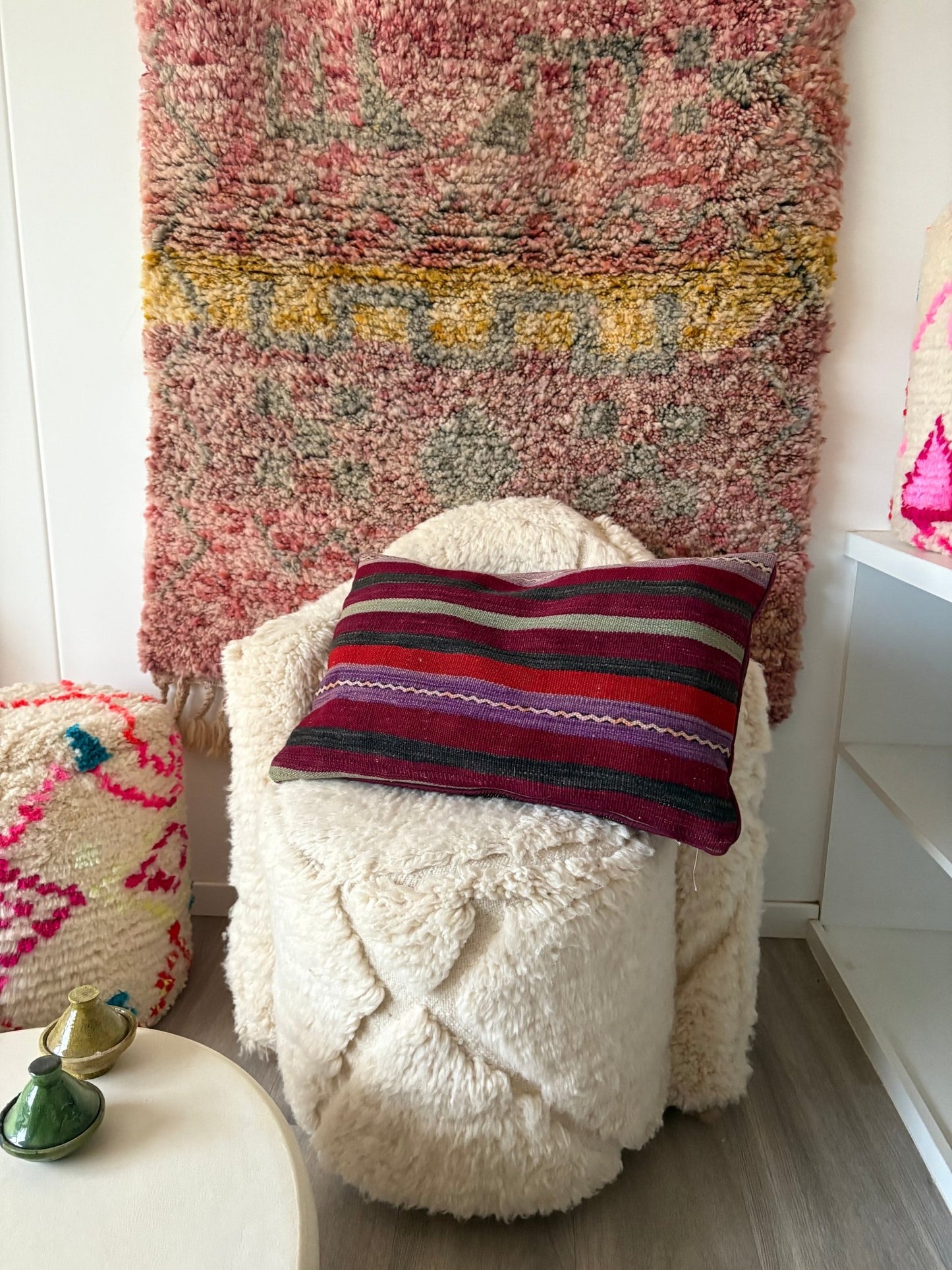Moroccan Wool Cushion - 60x40cm - Tree of Colors