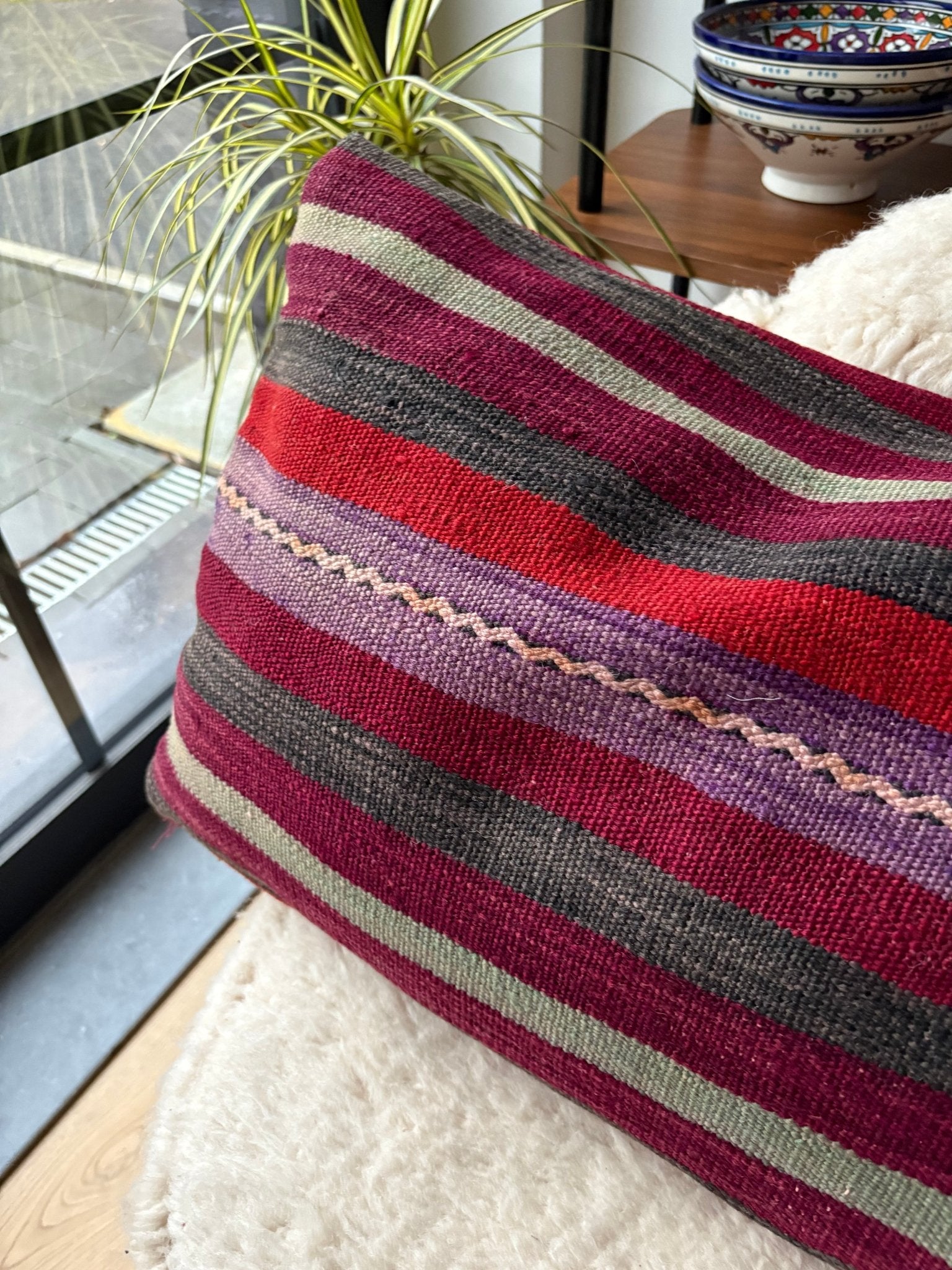 Moroccan Wool Cushion - 60x40cm - Tree of Colors