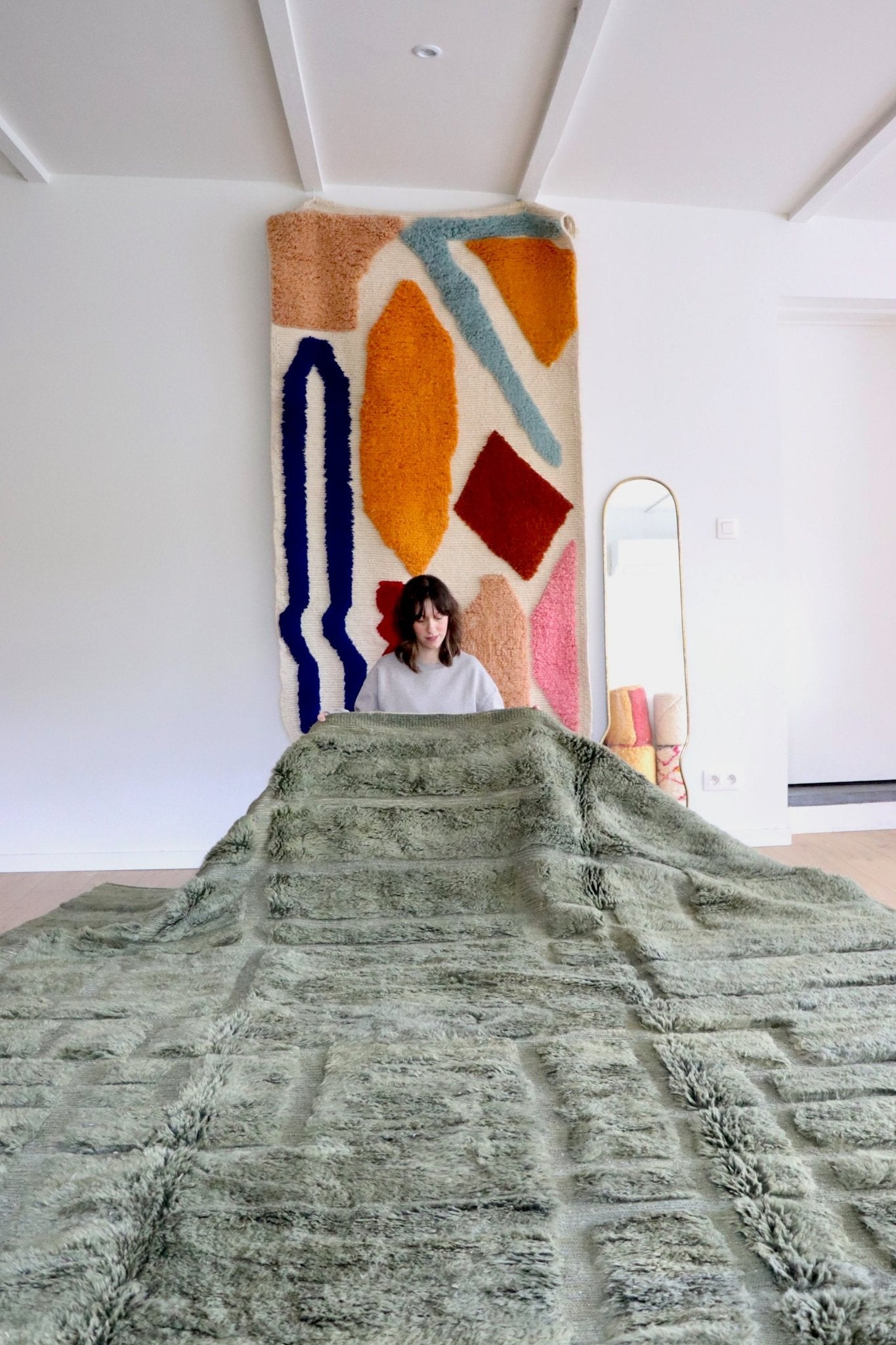 Mrirt Moroccan Rug (1078) 412x292cm - Deep in the Forest - Tree of Colors