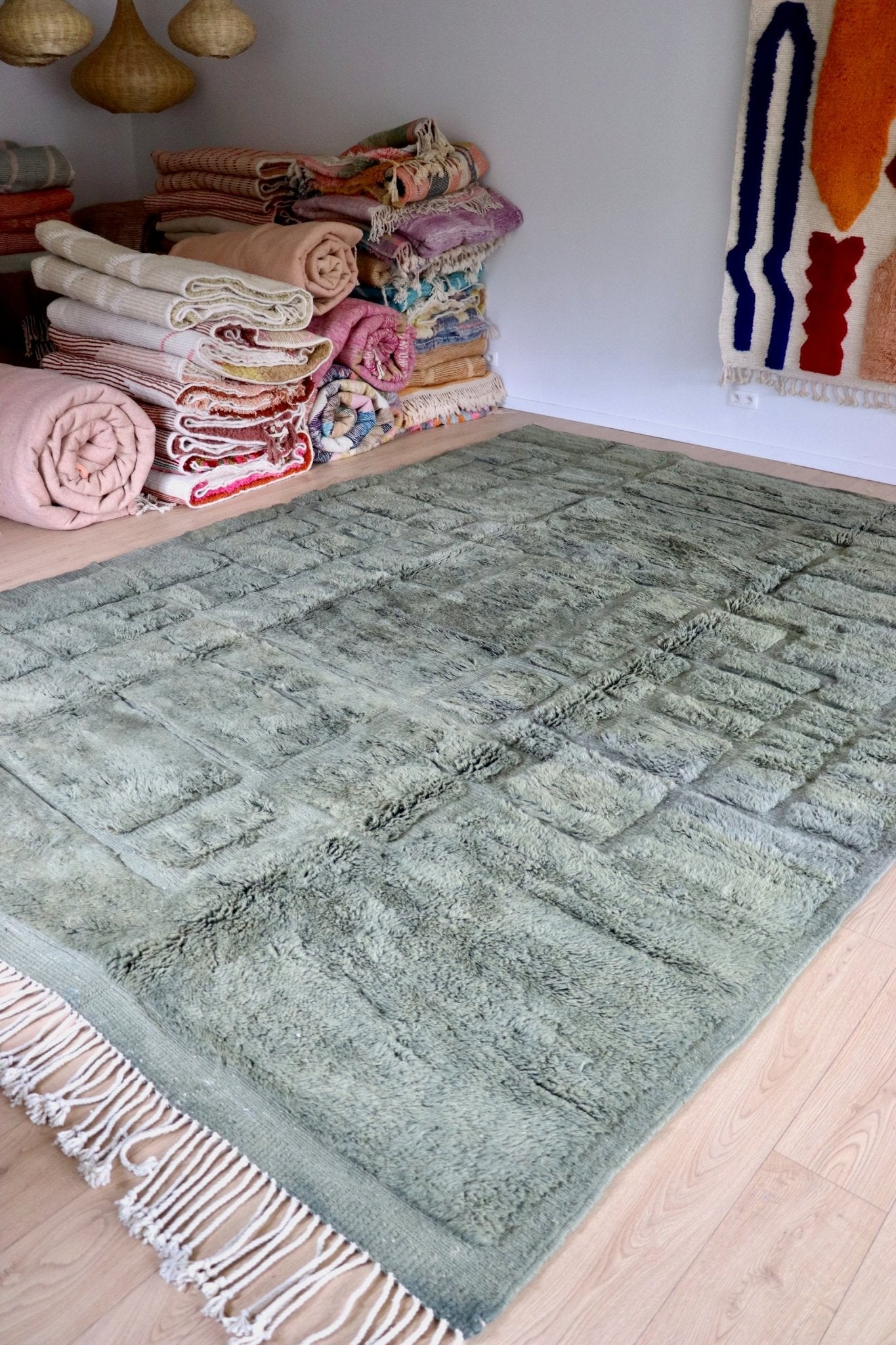 Mrirt Moroccan Rug (1078) 412x292cm - Deep in the Forest - Tree of Colors