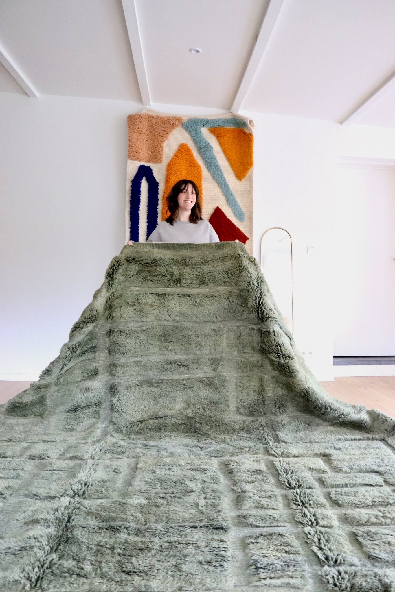 Mrirt Moroccan Rug (1078) 412x292cm - Deep in the Forest - Tree of Colors