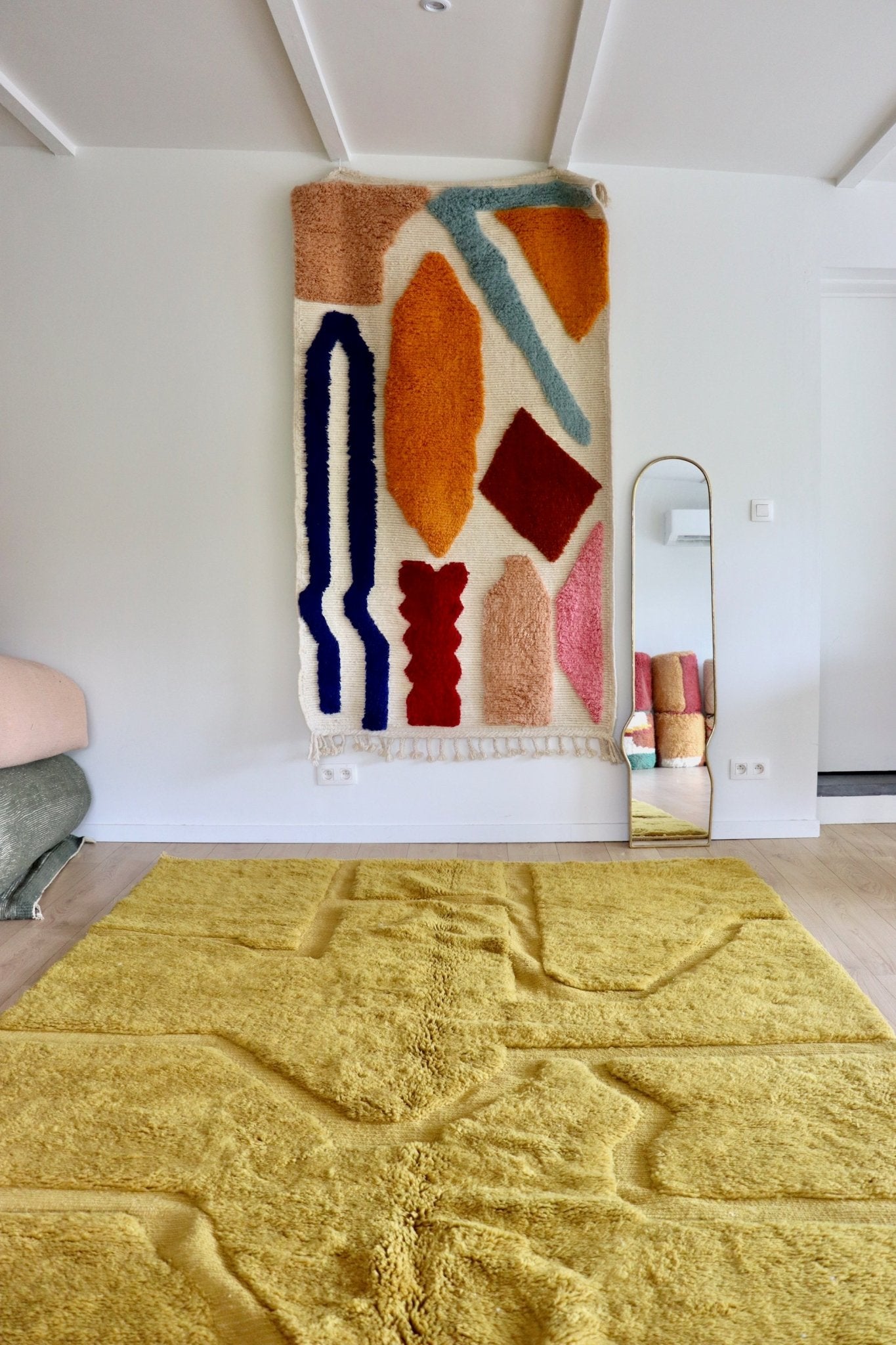 Mrirt Moroccan Rug (1080) 296x217cm - Mustard - Tree of Colors