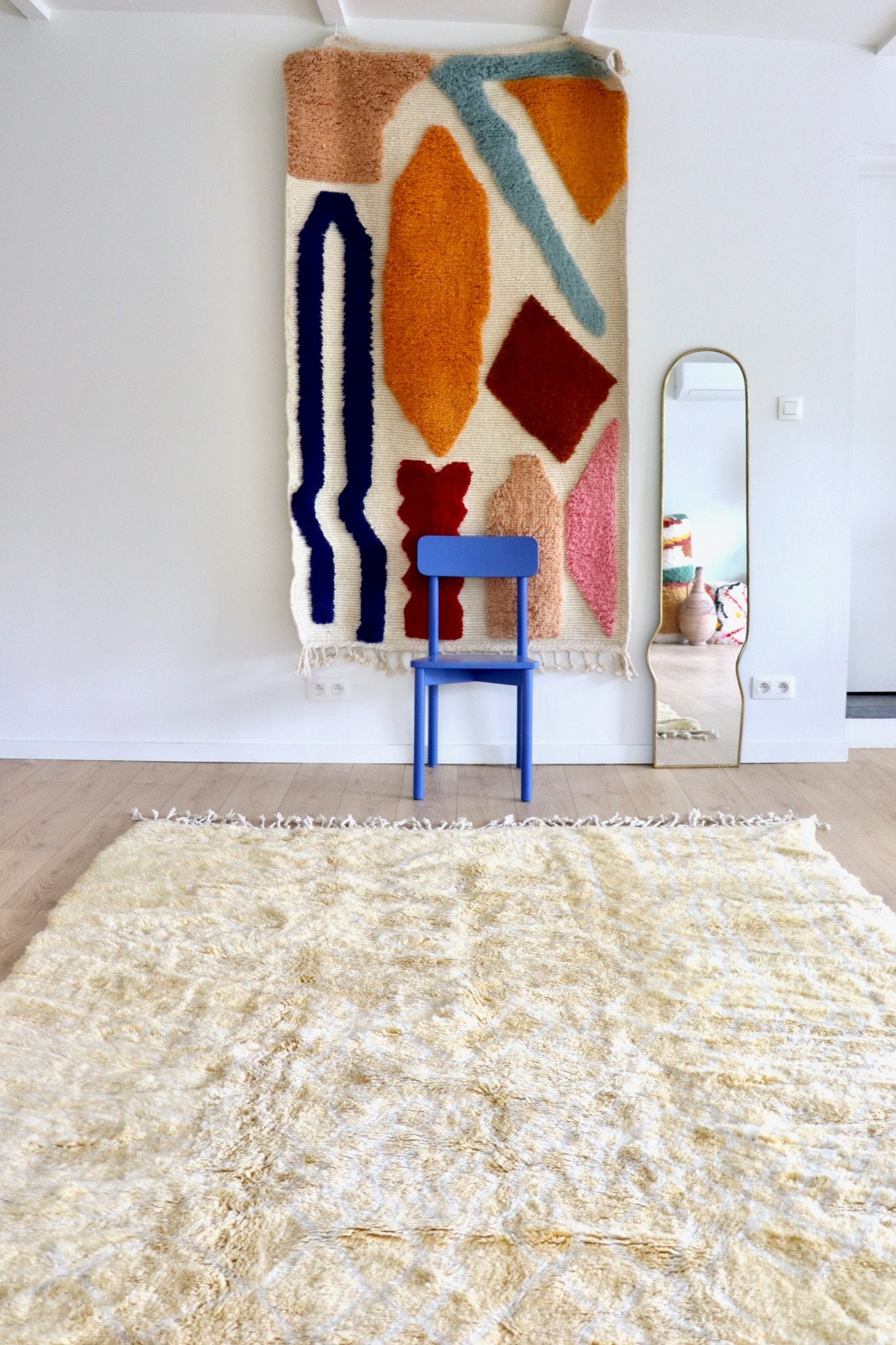 Mrirt Moroccan Rug (1175) 290x203cm - Prosecco - Tree of Colors