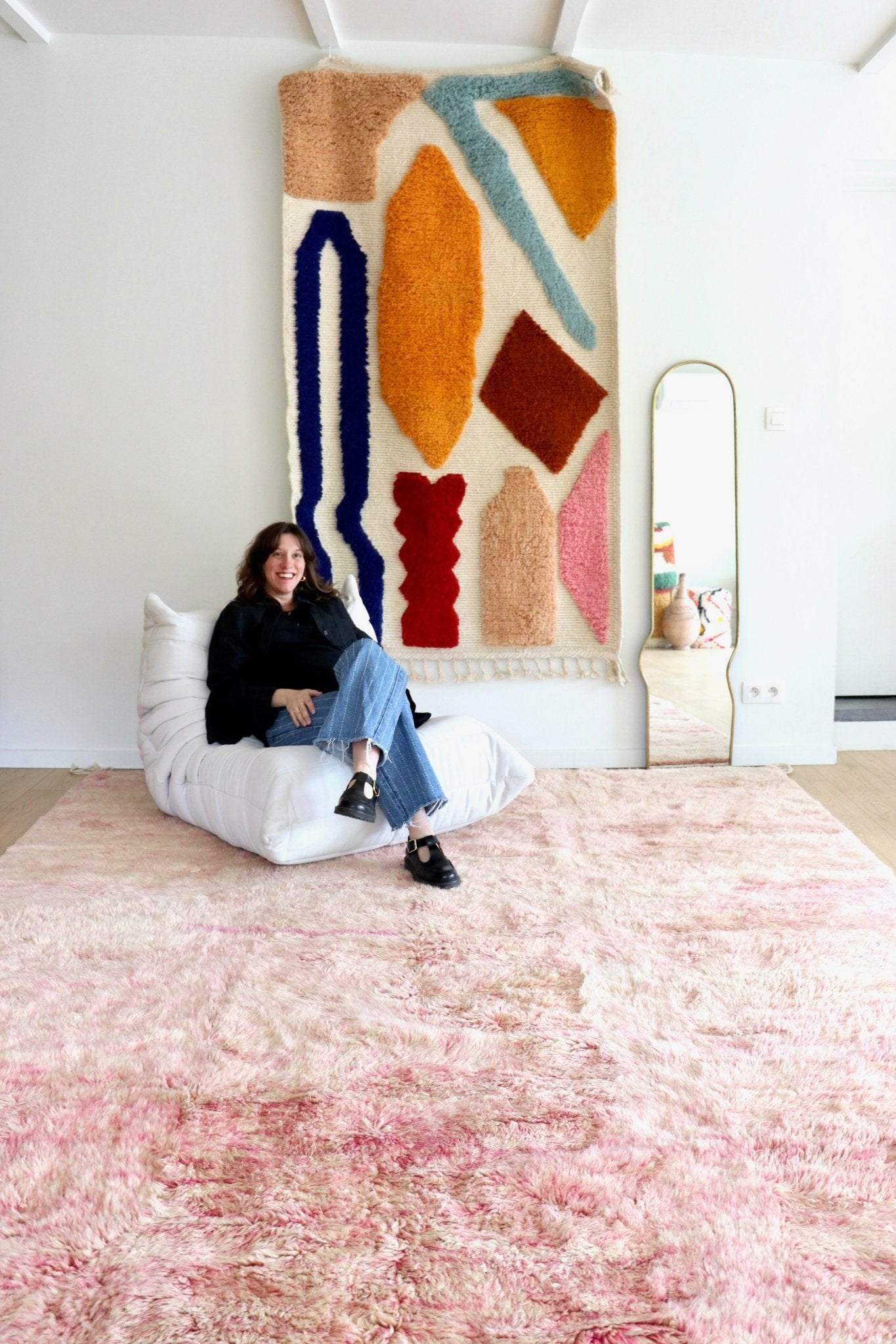 Mrirt Moroccan Rug (1179) 358x250cm - Clouds at Sunset - Tree of Colors