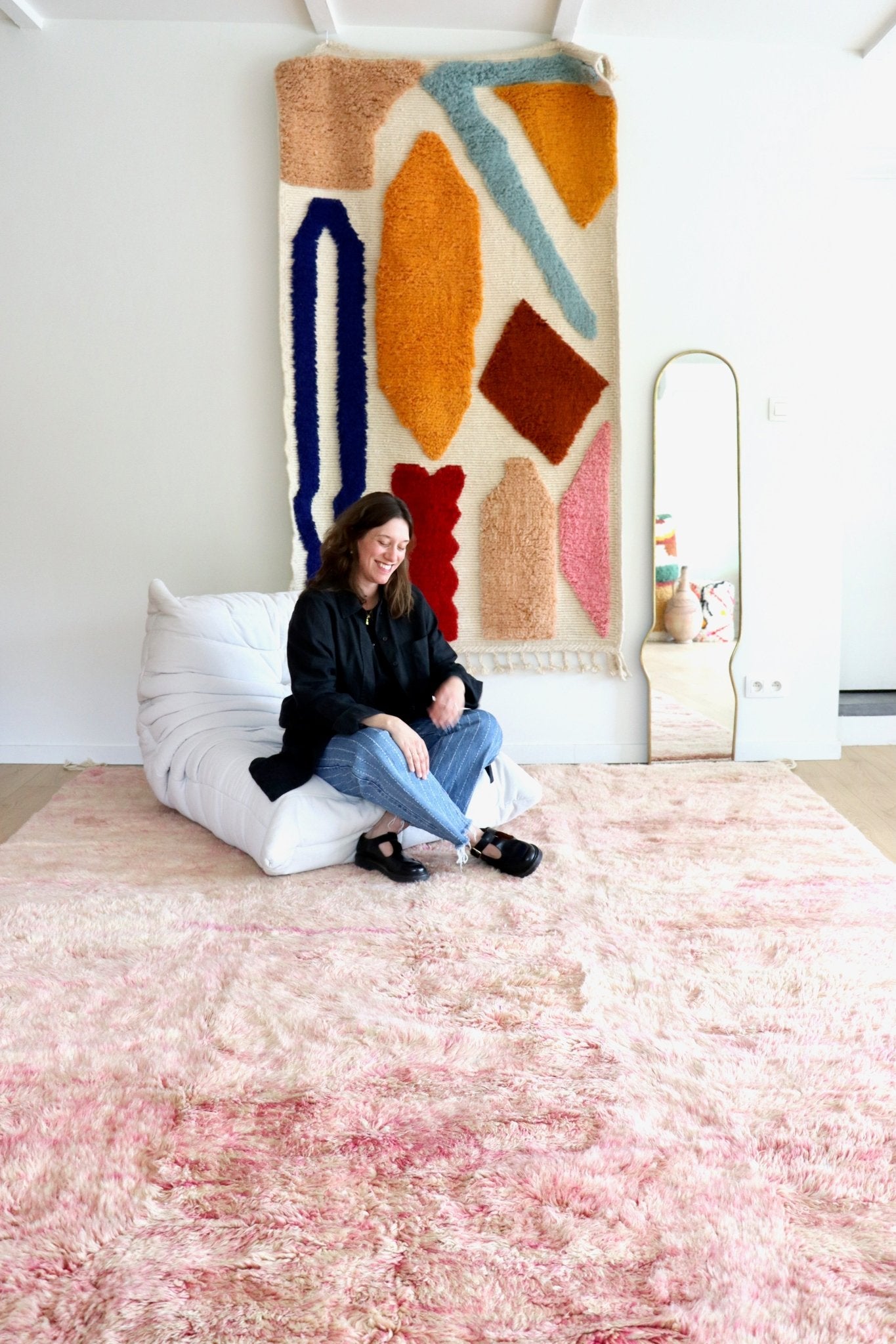 Mrirt Moroccan Rug (1179) 358x250cm - Clouds at Sunset - Tree of Colors