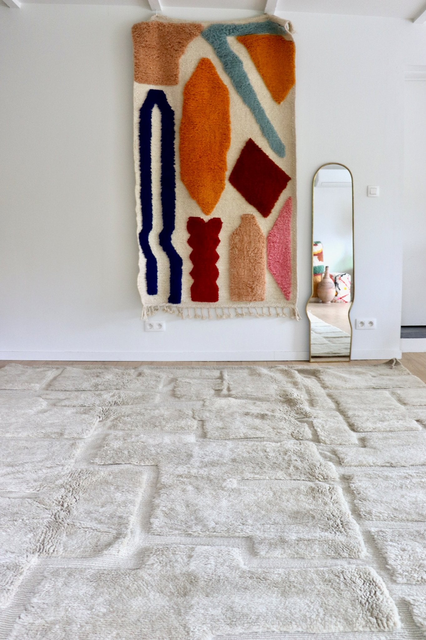 Mrirt Moroccan Rug (1180) 367x300cm - Champagne - Tree of Colors