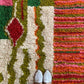 Olive Green & Orange Berber Wool Rug made to order (10) - Tree of Colors