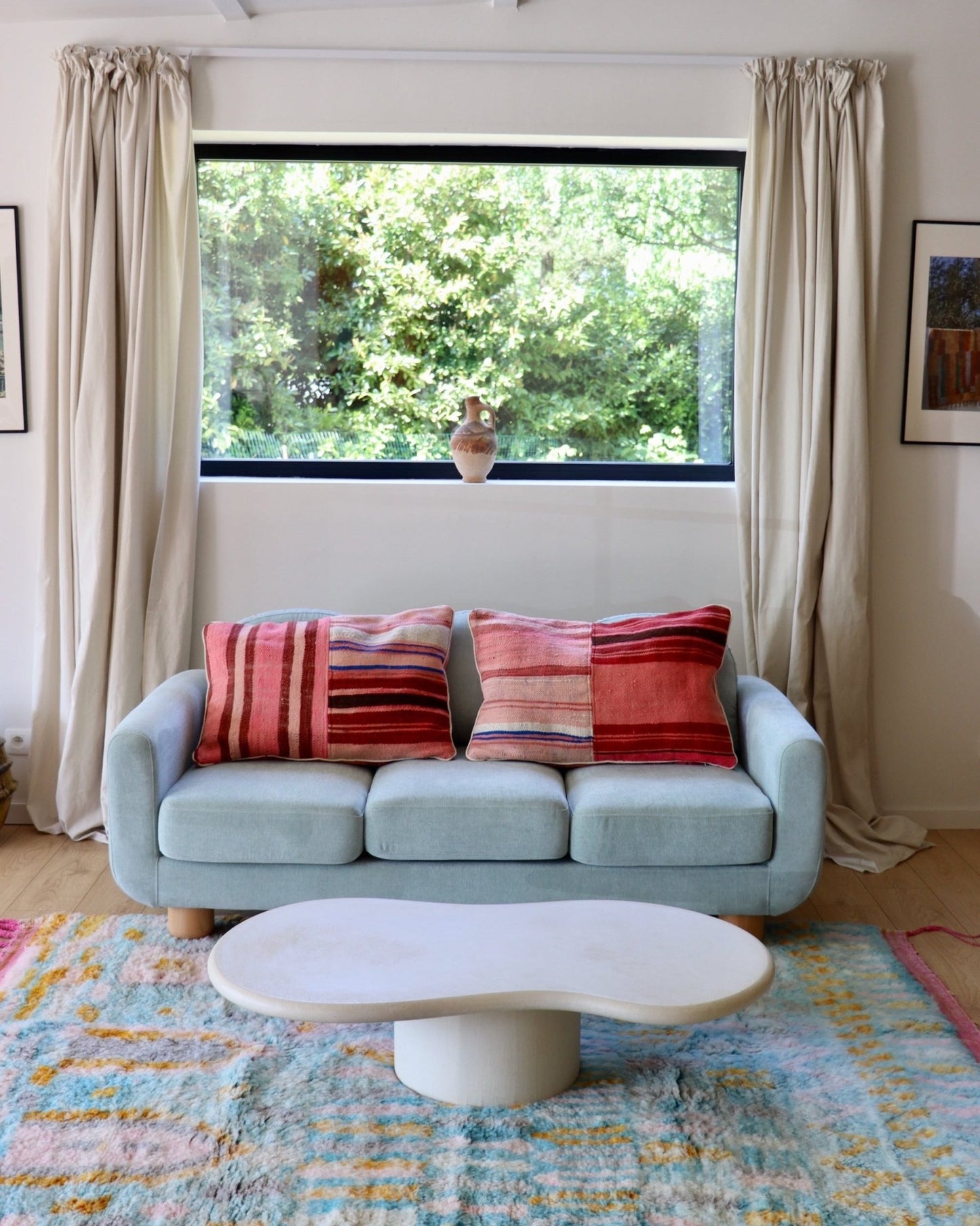 Pink Moroccan Wool Cushion - 75x50cm - Tree of Colors