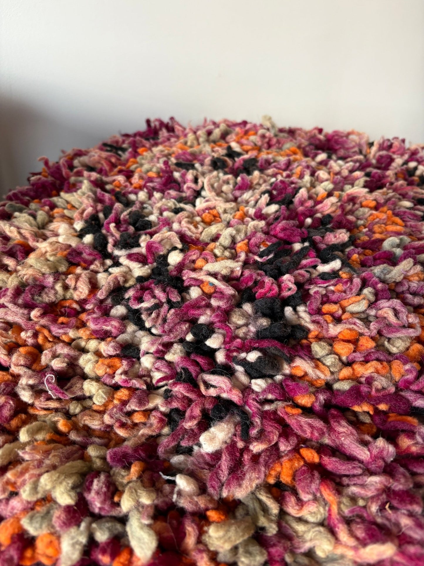 Purple Berber Pouf - Tree of Colors