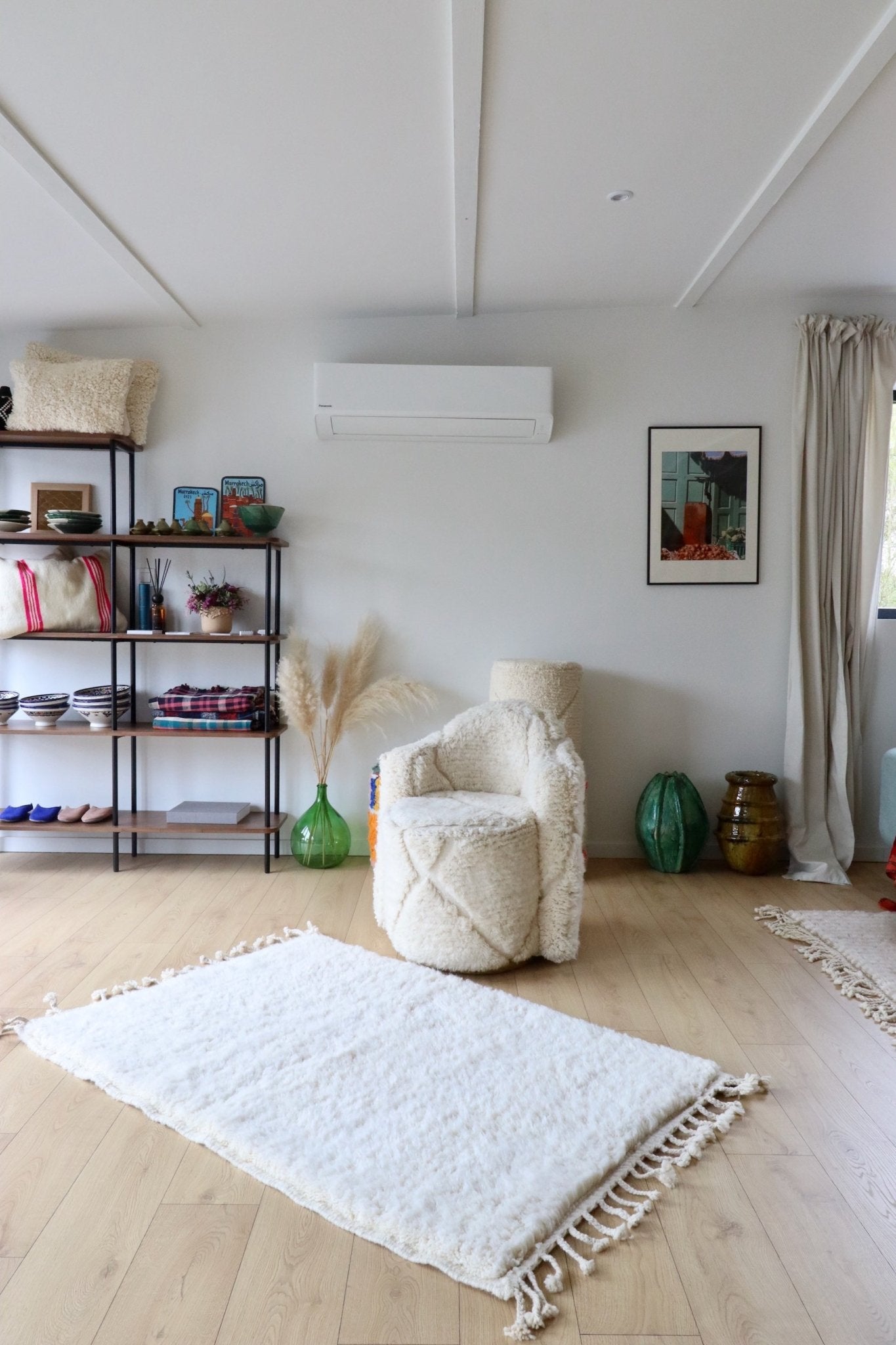 Set of 2 Beni Ouarain Moroccan White Rug - 150x105cm - Tree of Colors