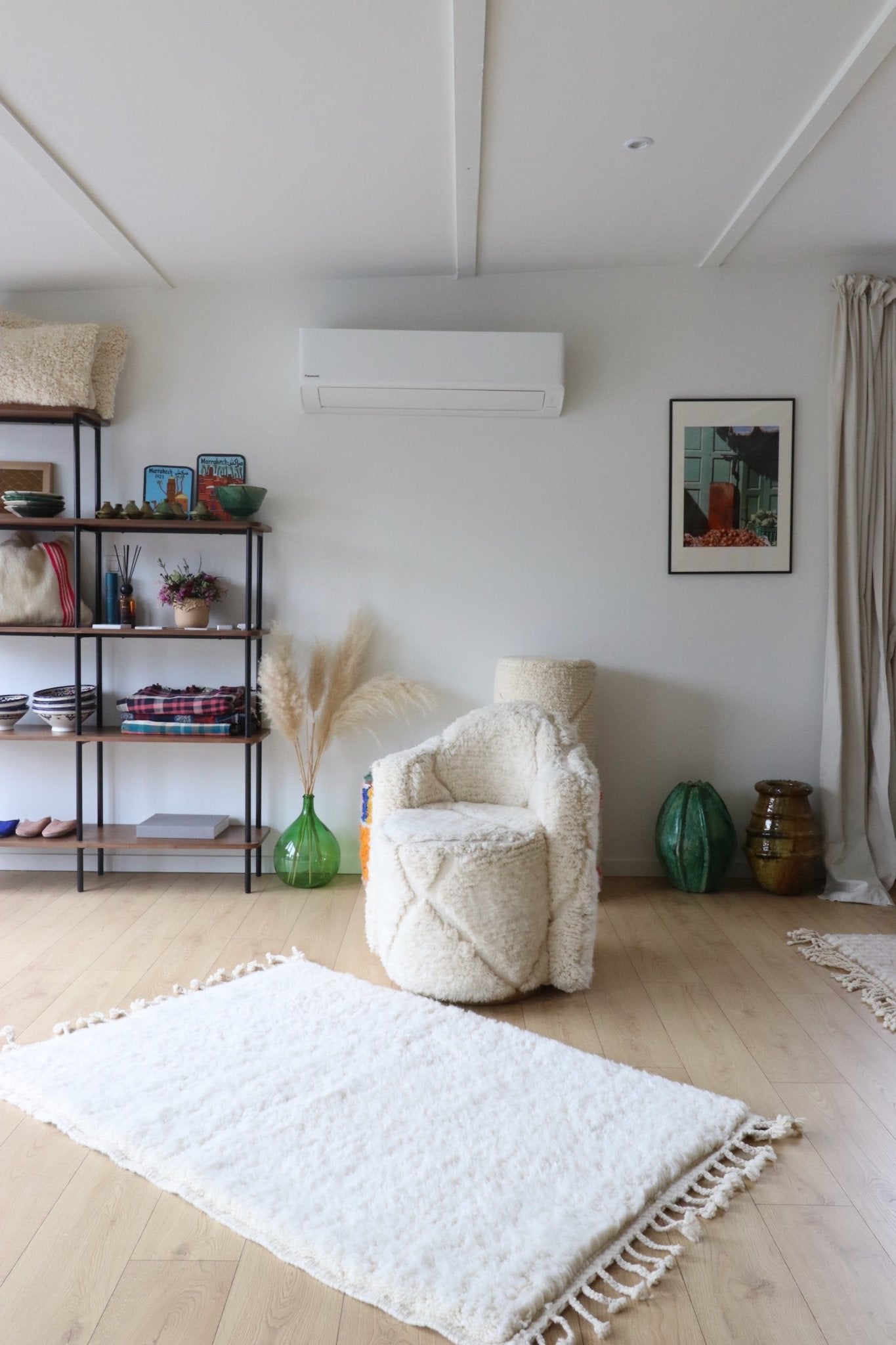 Set of 2 Beni Ouarain Moroccan White Rug - 150x105cm - Tree of Colors