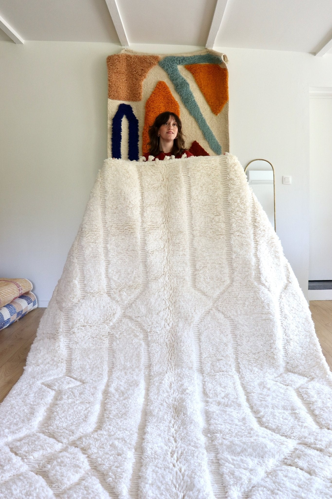 Tree of Colors Design Berber Rug (1131) 294x200cm - Snow - Tree of Colors