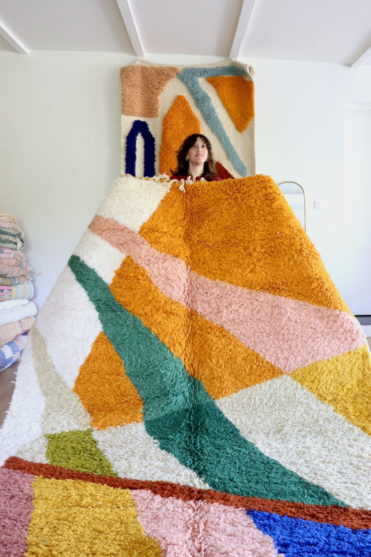 Tree of Colors Design Berber Rug (1134) 315x210cm - Light - Tree of Colors