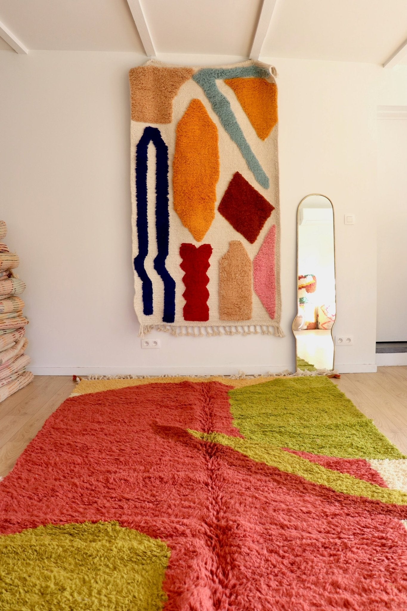 Tree of Colors Design Berber Rug (1136) 300x200cm - Raspberry - Tree of Colors