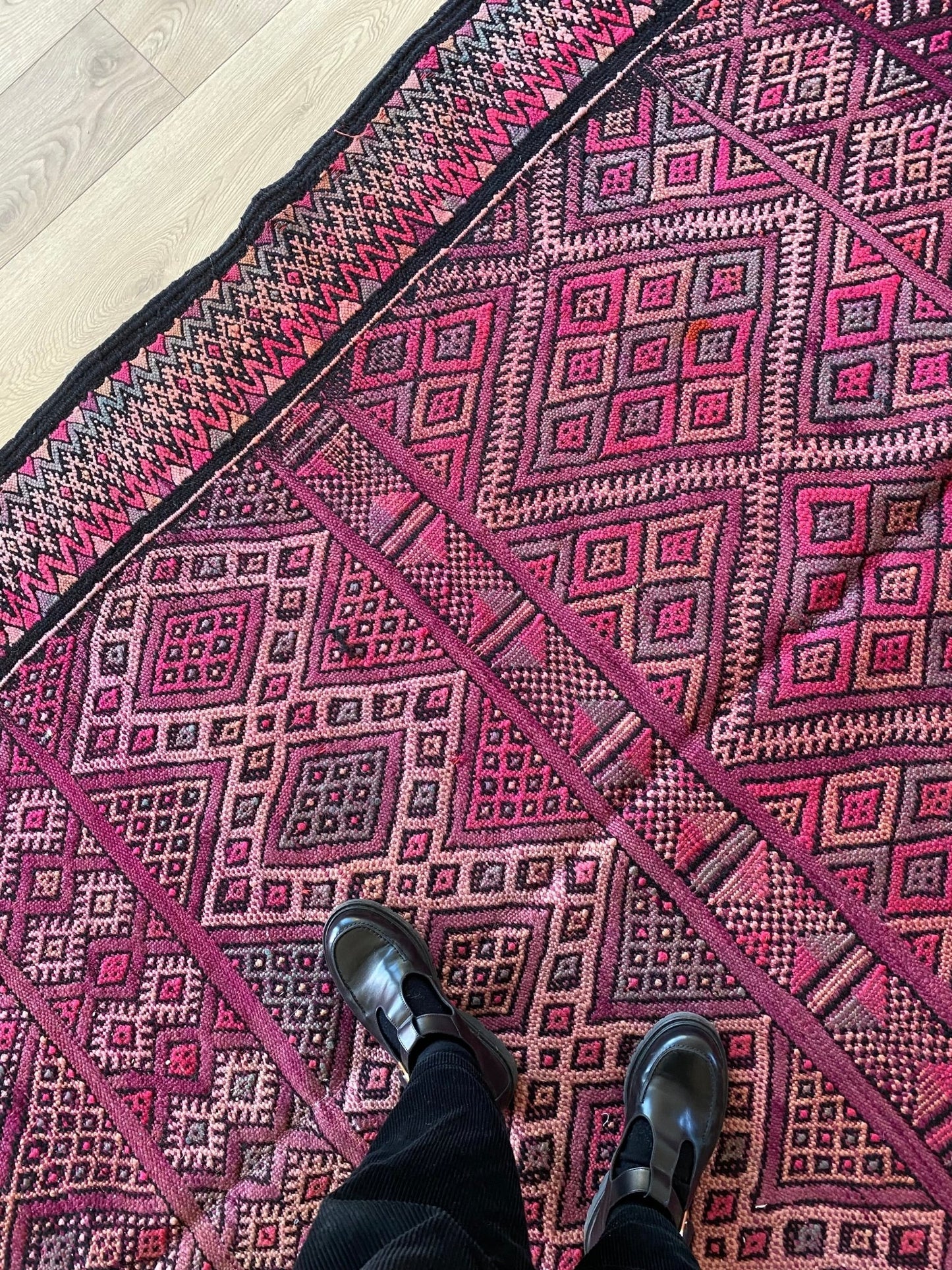 Vintage Berber Kilim Rug (842) 382x167cm - Tree of Colors