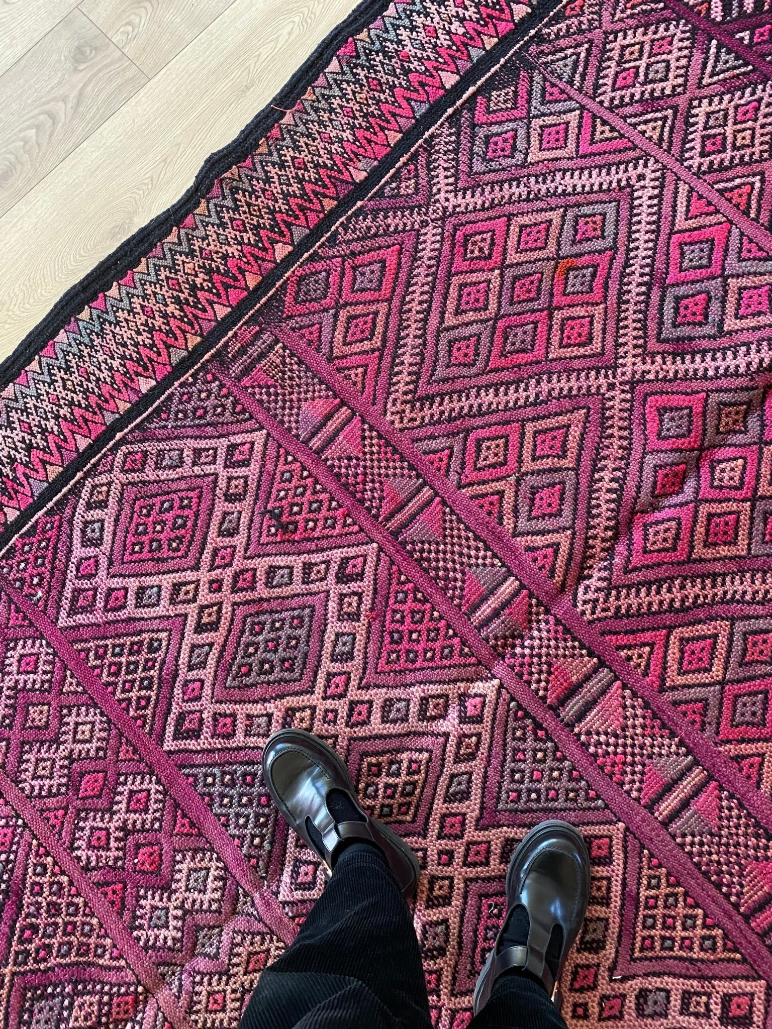 Vintage Berber Kilim Rug (842) 382x167cm - Tree of Colors