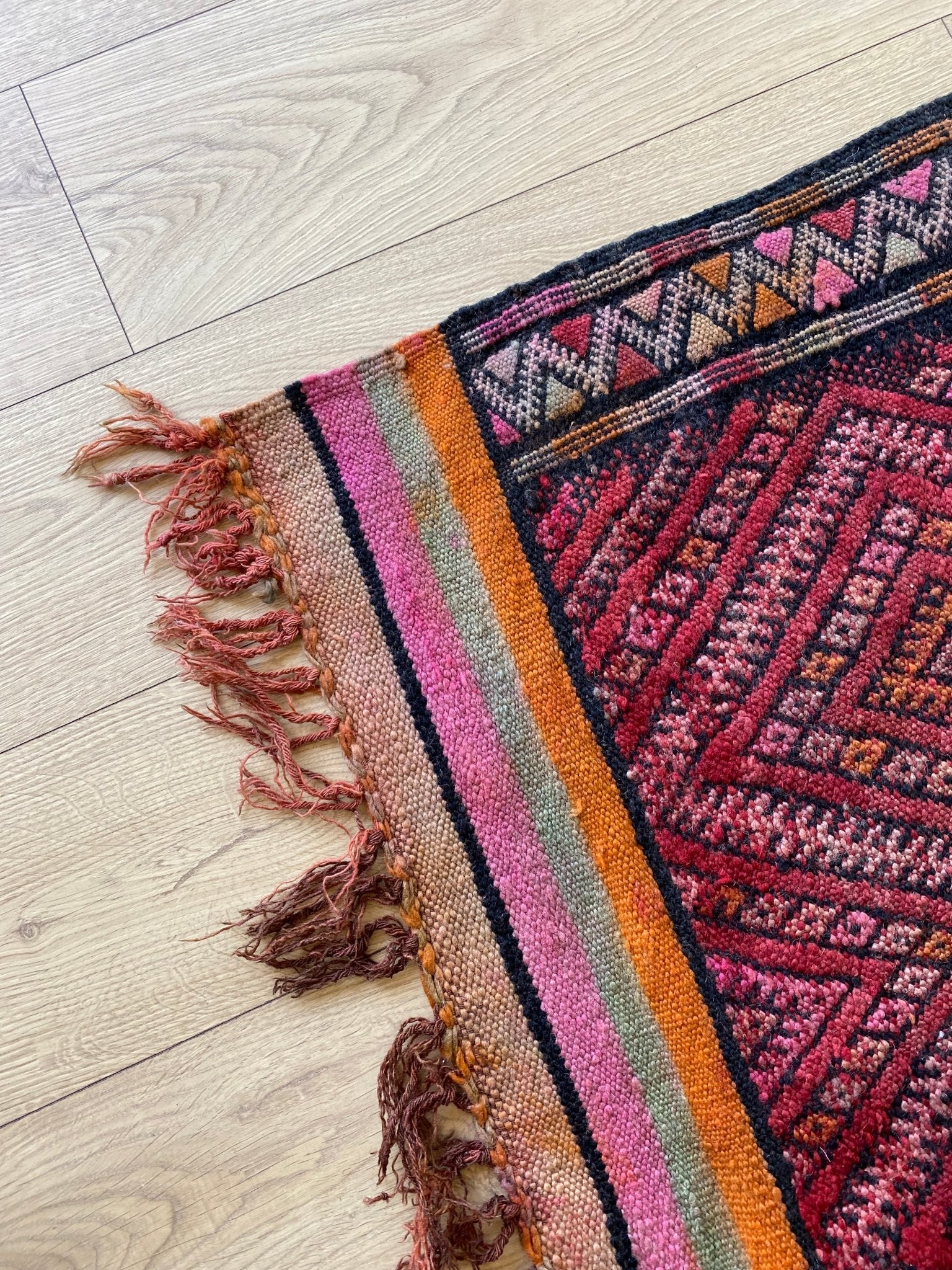Vintage Berber Kilim Rug (843) 393x168cm - Tree of Colors