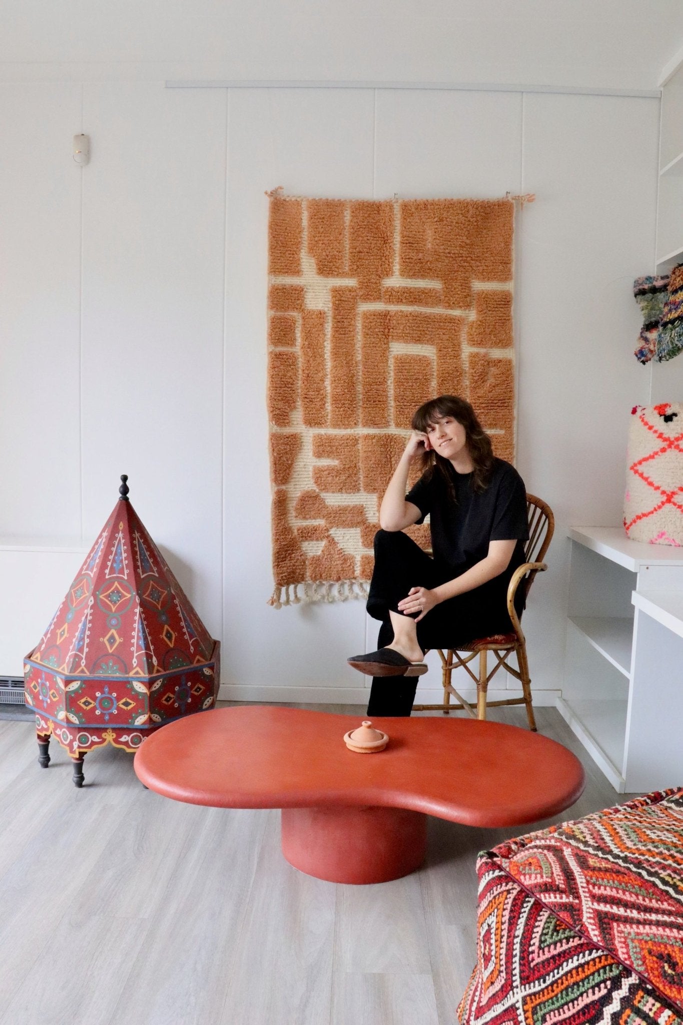 Wall Hanging Moroccan Rug (997) 153x100cm - Blush - Tree of Colors