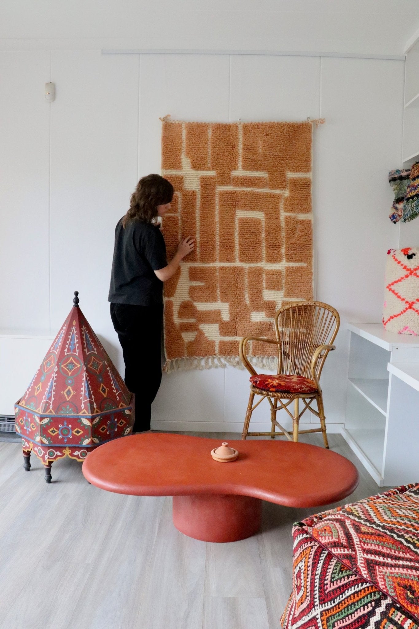 Wall Hanging Moroccan Rug (997) 153x100cm - Blush - Tree of Colors