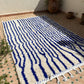 White and Blue Berber Wool Rug made to order (8) - Tree of Colors