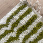 White and Green Berber Wool Rug made to order (9) - Tree of Colors