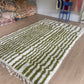 White and Green Berber Wool Rug made to order (9) - Tree of Colors