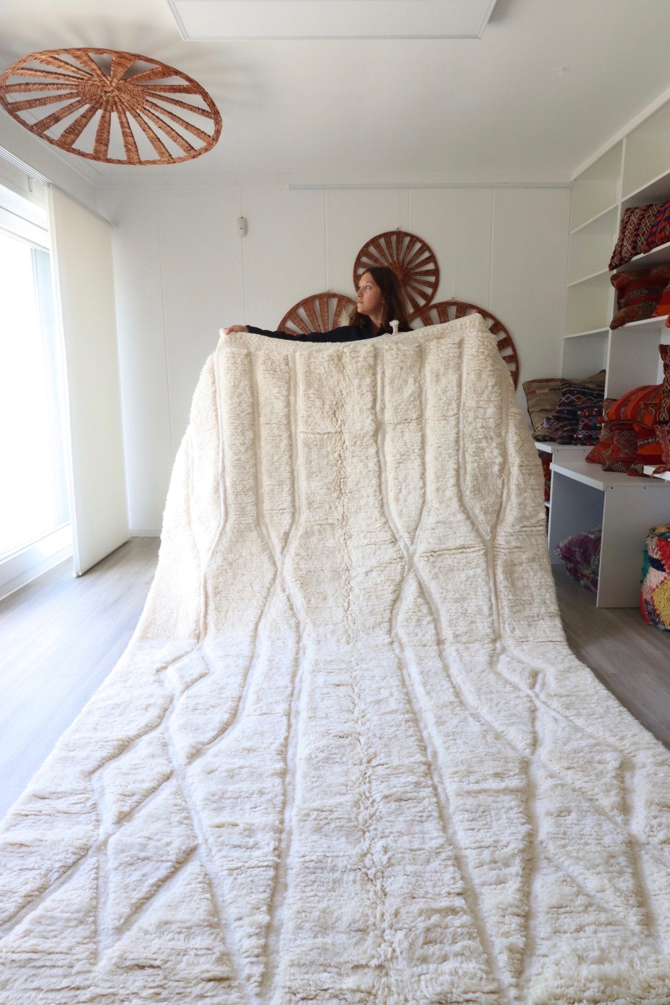 White Berber Rug made to order (2) - Tree of Colors