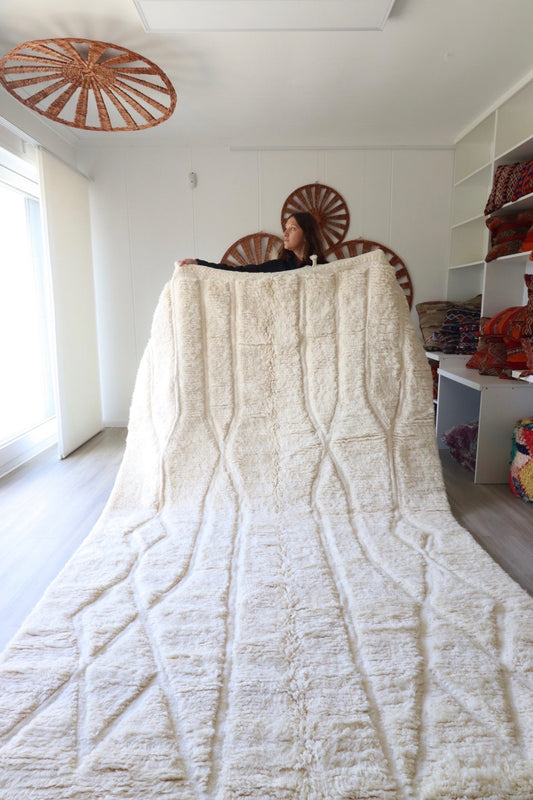 White Berber Rug made to order (2) - Tree of Colors