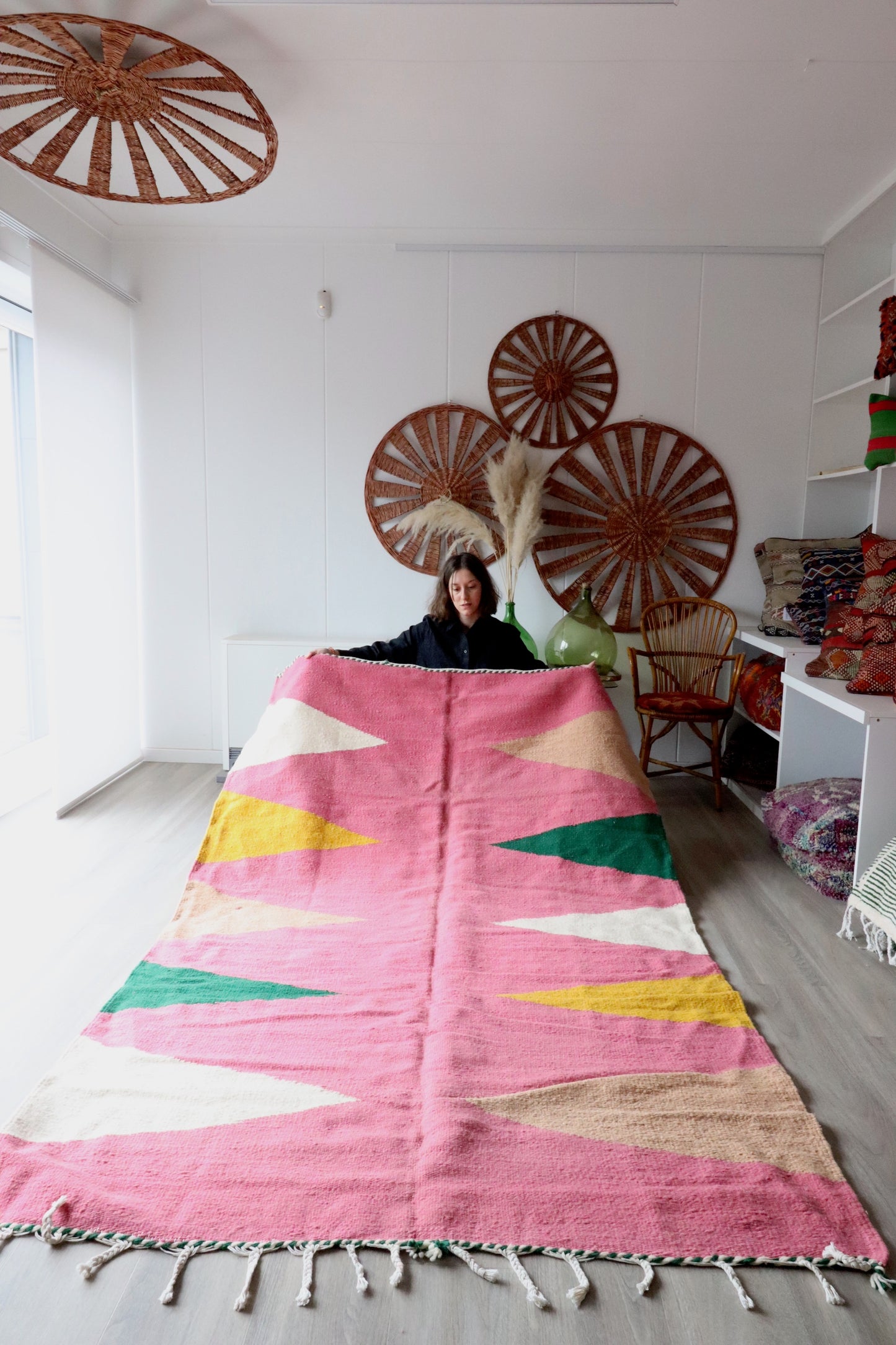 Pink Berber Wool Rug (303) 245x162cm - Circus