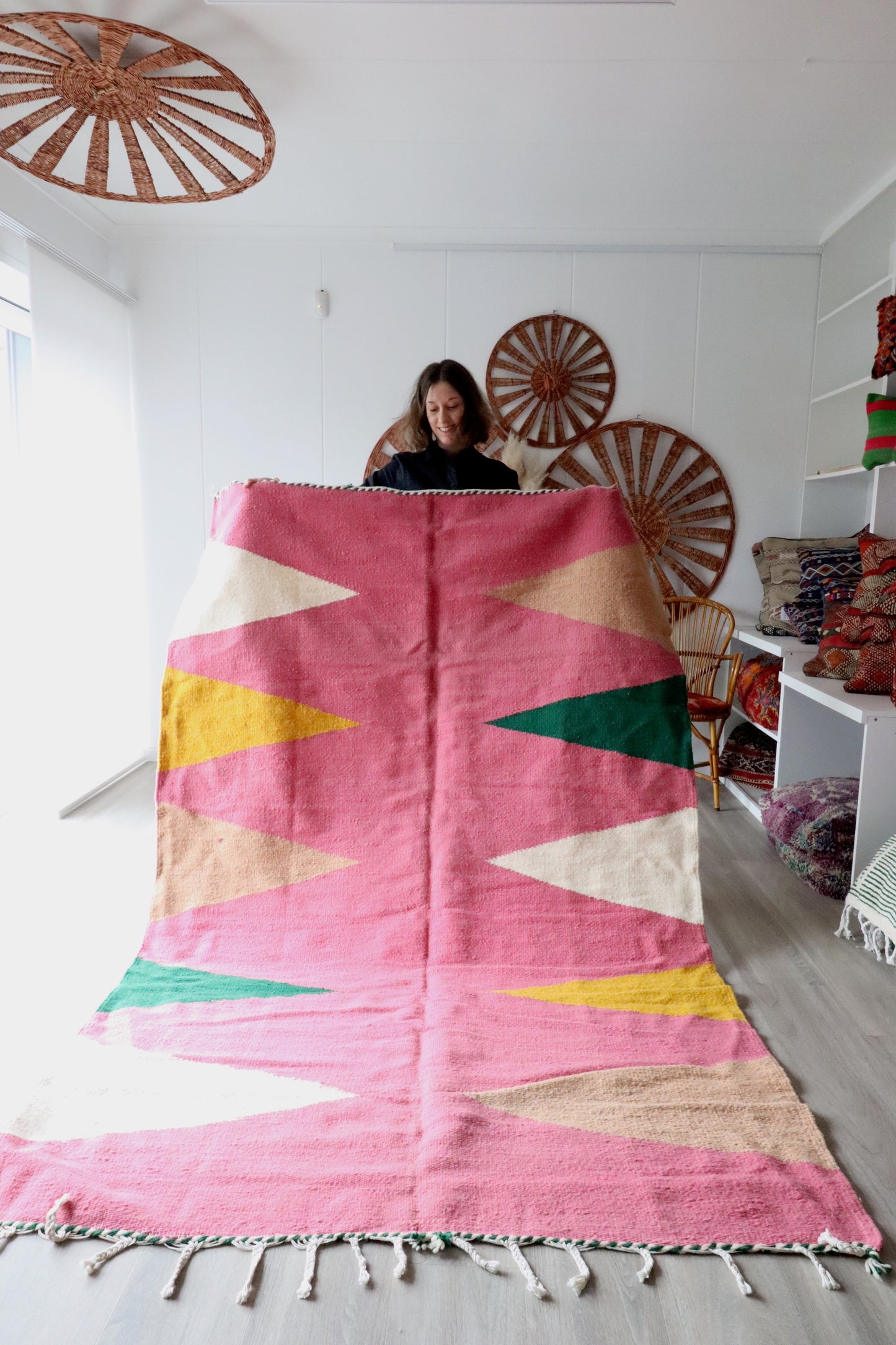 Pink Berber Wool Rug (303) 245x162cm - Circus
