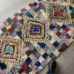 Boucherouite Moroccan Rug (242), Colorful handmade cotton rug 255x103cm