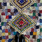 Boucherouite Moroccan Rug (242), Colorful handmade cotton rug 255x103cm