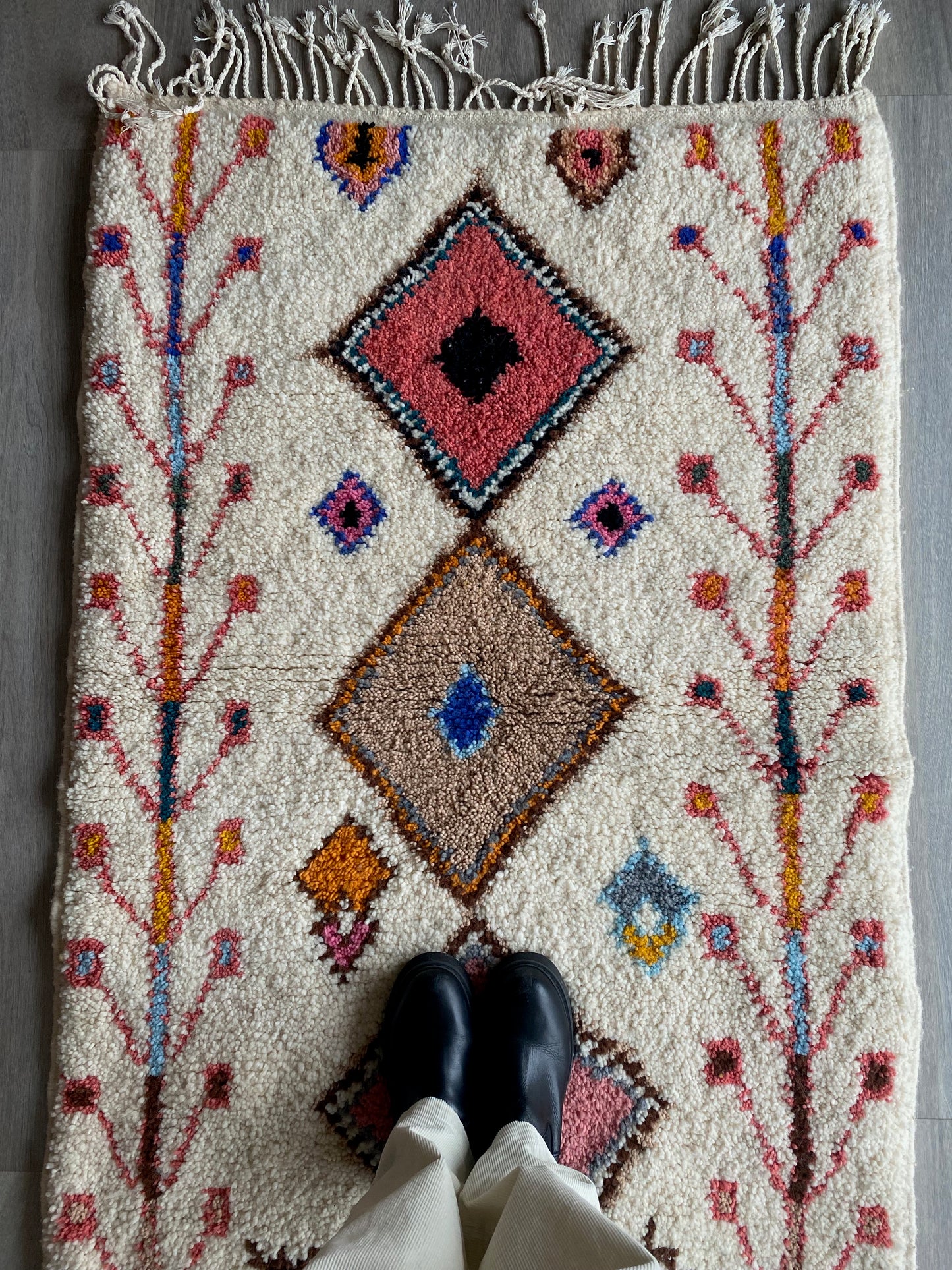 White Berber Wool Rug (247) 150x105cm