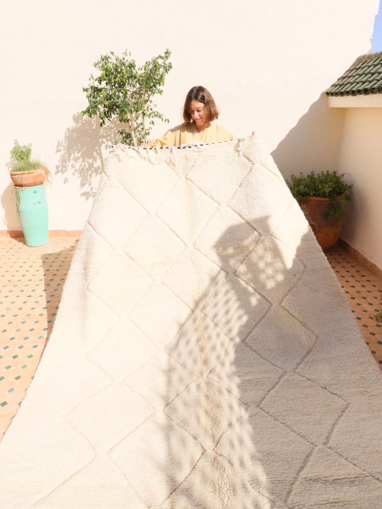 PRE-ORDER - White Berber Wool Rug (197) 310x210cm