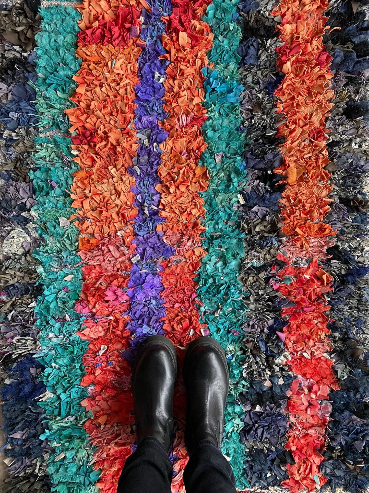 Boucherouite Moroccan Rug (41) 185x86cm - Tree of Colors